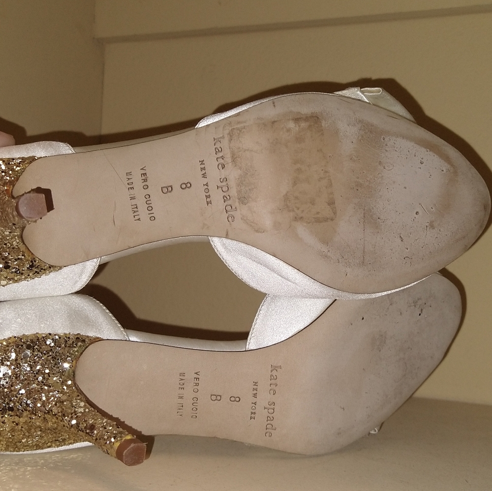 kate spade "Sala" peep toe pumps with glitter heel - Picture 7 of 12